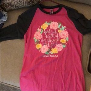 Simply faithful baseball shirt